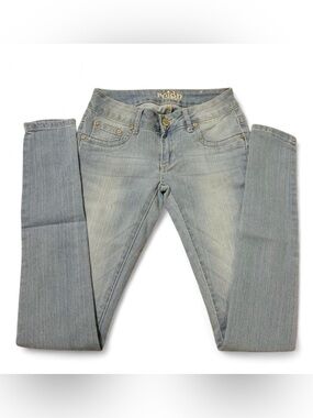 VINTAGE Y2K REIGN Light Blue Skinny Women's Jeans - Faded Wash